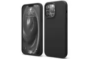 Premium Silicone Phone Case For iPhone 12 Pro Max Shockproof Microfiber Lining - Black