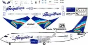 Yakutia current Boeing 737-800 pointerdog7 decals for Revell 1/144 kit
