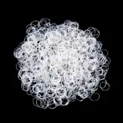 New! Tough-1 500 pc. CLEAR BRAIDING BANDS w/ Gold glitter For horse mane & tails