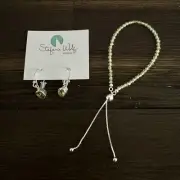 Stefanie Wolf Designs Peridot Earrings and Bracelet Set Brand New!