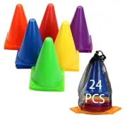 Training Plastic Traffic Cones Set - Indoor Outdoor and Festive Events Agility