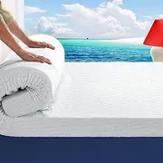 3 Inch Memory Foam Mattress Topper Queen Size for Pressure Relief, Gel Bed Topper Pad with Bamboo Cover, Soft & Breathable