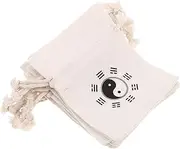 BRIGHTFUFU 10pcs Jump Rope Storage Bag with Drawstring Reusable Party Favor Bag Elegant Print Pouch for Favors Jewelry Small Items