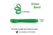 3Packs Resistance Band 1.3cm Green (15-35lb) Exercise Stretching