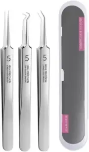 Professional Blackhead Remover Tool, Stainless Steel Acne Extractor Kit, Pimple