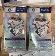 2020-21 Upper Deck SP Hockey 2 Hanger Pack Lot FACTORY SEALED