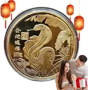 Lucky Coin | New Year Commemorative Coin | Collectible Commemoration, Lunar Year Challenge Coin, Chinese Souvenir for Enriching Collectors