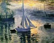 Sunrise, The Sea by Claude Monet Painting Artwork Art Paint By Numbers Kit DIY