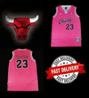 NBA Michael Jordan Chicago Bulls #23 Jersey Size 4XL PINK