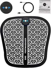 Electric Foot Massager Mat,Foldable Stimulation Massager Pad | Feet Massager Pad, Ems Foot Stimulator, Massage Machine for Improved Muscle Performance and Fatigue Relief