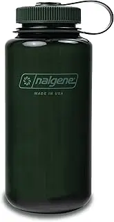 Nalgene Sustain Tritan BPA-Free Water Bottle Made with Material Derived from 50% Plastic Waste, 32 OZ, Wide Mouth, Jade