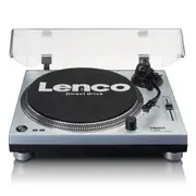 Lenco 43x35cm Professional Vinyl Record Direct-Drive LP Turntable Metallic Blue