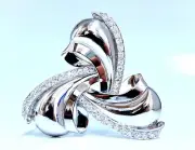4.50ct Natural Diamonds Ninja Star Pin Platinum