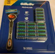 GILLETTE PROGLIDE ANTI-FRICTION 5 BLADES 16 CARTRIDGES NO HANDLES
