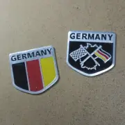 1x Small + 1x New GERMANY Flag Metal Sticker Emblem Decal Badge Car Motors Turbo (for: Renault)