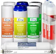 iSpring F10KU Littlewell 7-Stage Alkaline Mineral UV Reverse Osmosis 1-Year Filter Pack, Fits RCC7AK-UV RCC1UP-AK