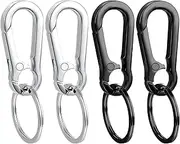 [WIVBRNK] 4 Pack Keychain, Metal Key Chain, Sturdy Key Ring, Key Rings Key Organizer Keychain Clip Key Chains for Men Women