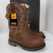 NEW womens Ariat WorkHog Composite Toe Brown Boot, Style 10018576. 10.5B, 16-125