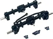 1/16 RC Car Front and Rear Axle Aluminum Alloy DIY Accessory Replacements Sturdy for C14 C74 B14 Trucks RC Car, Black