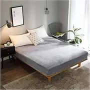 [BoNene] Queen Sheets Fitted Sheet for Winter Wine Color Warmer Soft Flannel Bed Sheet with Elastic Queen King Single Size Coral Fleece Bed Sheet Queen Sheet Set (Color : Type 20, Size : 120cmx200cmx25)