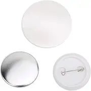 Badge Pin Button Parts , Round Acrylic Clear Metal Shells and Plastic Base Components Making Supplies Machine DIY Crafts Materials Badges Arts Gifts Souvenirs 100 Sets 37mm