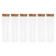 6 Pcs Glass Bottle Storage Bottles Tubes with Cork Stoppers Travel