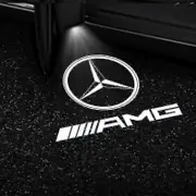 2x Car Door Led Projector For Mercedes Benz Gls/glc/glb/gla/a/b/c/e- 6