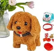 Realistic Robot Puppy - Kids Robot Dog Toy, Robot Dog | Enhanced Pet Real Plush Pet with A Diverse Range, Interactive Electronic Stuffed Animal, Walking, Barking, Tail Wagging for Kids & Adults