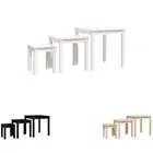 Nesting Tables Set of 3 Coffee Table Side End Table Solid Wood Pine vidaXL