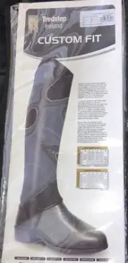 NEW!! Tredstep Ireland Half Chaps-Leather- Custom Fit- Black- 14”/18” -35cm/47cm