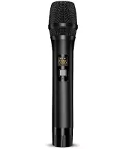 Wireless Microphone with Rechargeable, UHF Single Handheld Dynamic Metal Mic