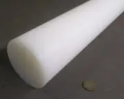 UHMW White Round Rod 3.75" Diameter x 72" Long, 1 Unit, Extruded