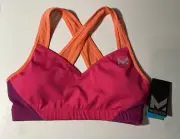 Mission Sports Bra VaporActive Celsius Crossback Medium Impact Pink Orange S