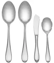 Gorham Studio Frosted 4 Piece Serving Set Stainless Flatware New