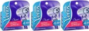 Gillette Venus Extra Smooth Swirl Women's Razor Blade Refills 4ct (3 Pack)
