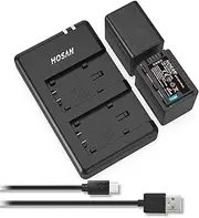 HTYCSCZ Battery Charger Kit (2 Pack) and Dual USB Charger for Panasonic VW-VBT380, VW-VBT380-K, HC-V110, HC-V210, HC-V520, HC-V720, HC-W570, HC-W580, HC-W850EB, HC-V270