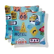 Disney Cars McQueen, Mater Large Plush Character Pillow Set, 16" X 16"