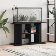 Aquarium Stand Black Furniture with Storage 100x40x60 cm for Home Decor | Sturdy Fish Tank Cabinet Engineered Wood | Modern Elegance Aquarium Stand | Sleek Design Fish Tank Holder