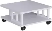 Printer Stand Floor Standing Movable Large Printing Copier Rack Base Office Desk Printer Storage Bracket for Desk(White)