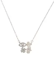 Argento Vivo Silver CZ All Luck Necklace