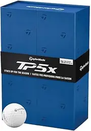 [TaylorMade] TP5x Golf Balls, White (One Dozen)