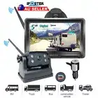 2CH Wireless 5" Monitor Magnetic Rechargeable Backup Reversing Camera Trailer RV