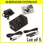 5 Pack IR Signal Extender System Infrared Repeater 2 Emitters + 1 Repeater + Box
