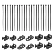 180Pcs Magnetic Zip Tie Mount with 6" Cable Zip Ties,Black