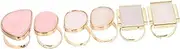 Baluue 6pcs Nail Art Mixing Trays Resin Manicure Pallet for Nail Polish Gel Smooth Edges Easy to Clean for Mixing Makeup Pigments for Professionals Enthusiasts