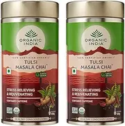 Organic India Tulsi Masala Chai 100 g Tin (Pack of 2)
