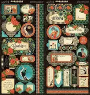Graphic 45 - COUTURE - Cardstock Stickers Scrapbook Mixed Media Fashion