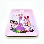 Decorative remote side table pink cartoon plate decoration snack tray metal