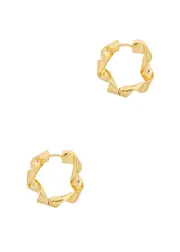 Otiumberg Ribbon Gold Vermeil Hoop Earrings - One Size One Size