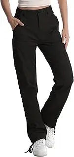 [StaySlim] Walking Trousers for Womens Hiking Trousers Lightweight Cargo Pants with Zip Pockets Quick Dry Ladies UPF 50 UV Protection